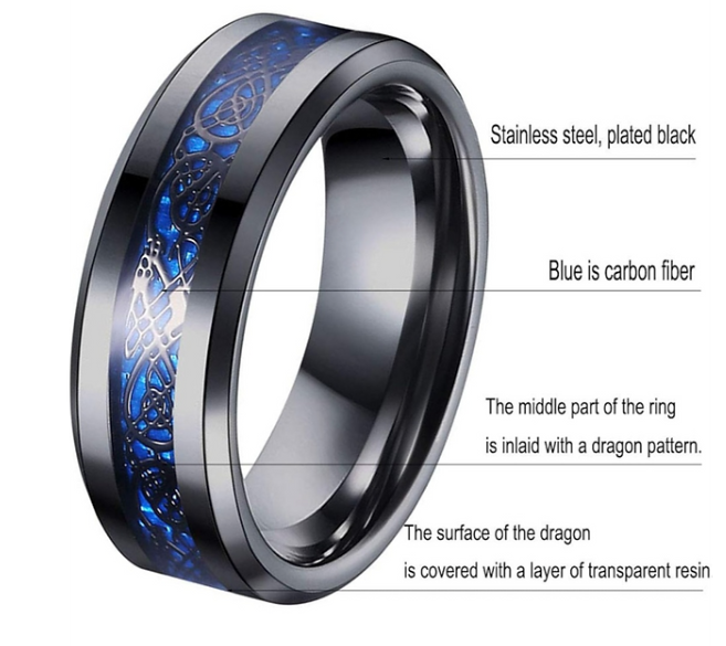 King Will Steel Tungsten Carbide Ring 8 mm