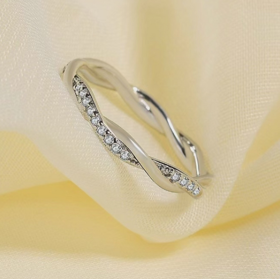 Sparkling Stainless Steel Ring – Slim 3mm Everyday Band