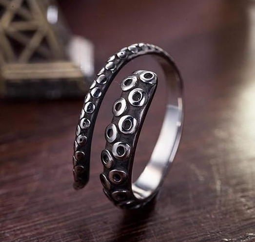 Stainless Steel Octopus Tentacle Ring 5-8 mm