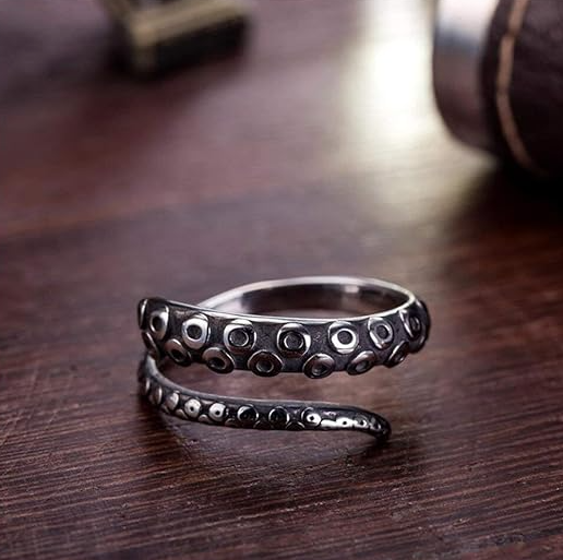 Stainless Steel Octopus Tentacle Ring 5-8 mm
