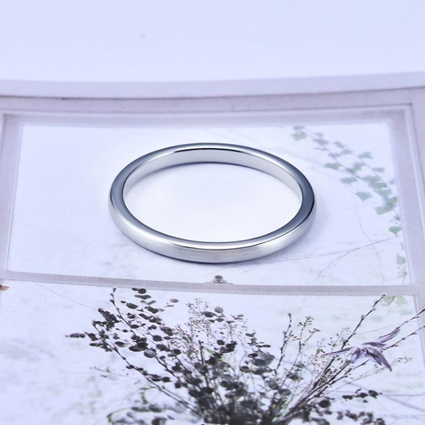 Classic 2mm Stainless Steel Ring – Scratch-Resistant Everyday Band