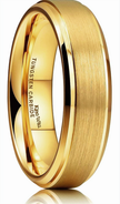 Premium 8mm Tungsten Carbide Wedding Ring – Luxury Gold-Tone Band