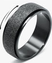 Black Stainless Steel Spinner Ring – Fidget Anxiety Band