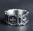Stainless Steel Gothic Cross Ring – Bold Christian Band