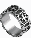 Stainless Steel Gothic Cross Ring – Bold Christian Band