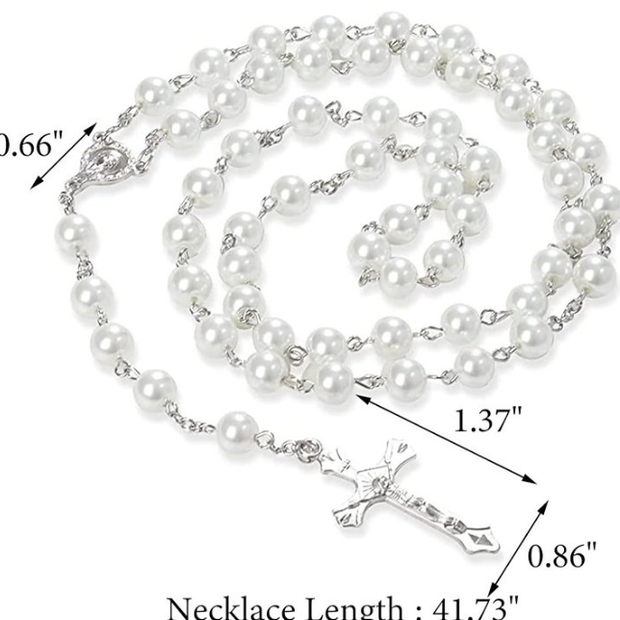 Traditional Catholic Rosary Necklace – Durable Stainless Steel Beads
