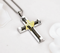 Large Stainless Steel Cross Pendant – 6cm Durable Faith Necklace