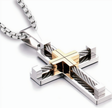 Large Stainless Steel Cross Pendant – 6cm Durable Faith Necklace