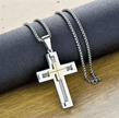 Large Stainless Steel Cross Pendant – 6cm Durable Faith Necklace