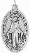 Stainless Steel Mary Miraculous Medal Pendant – Catholic Protection Jewelry