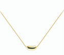 Minimalist Pea Pendant Necklace – Dainty Stainless Steel Chain