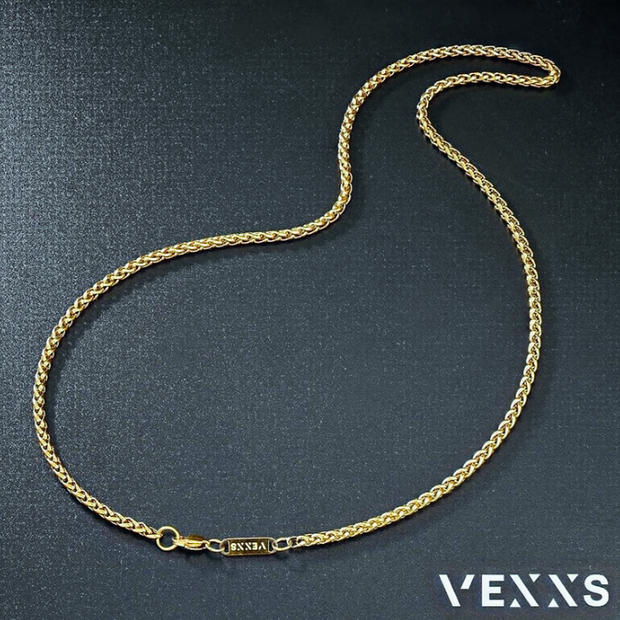 14k Gold-Plated Franco Chain – 49cm Stainless Steel Necklace