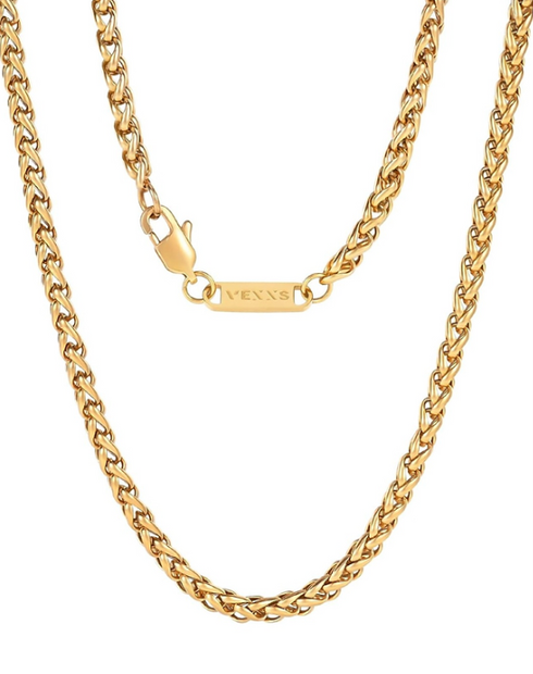 14k Gold-Plated Franco Chain – 49cm Stainless Steel Necklace