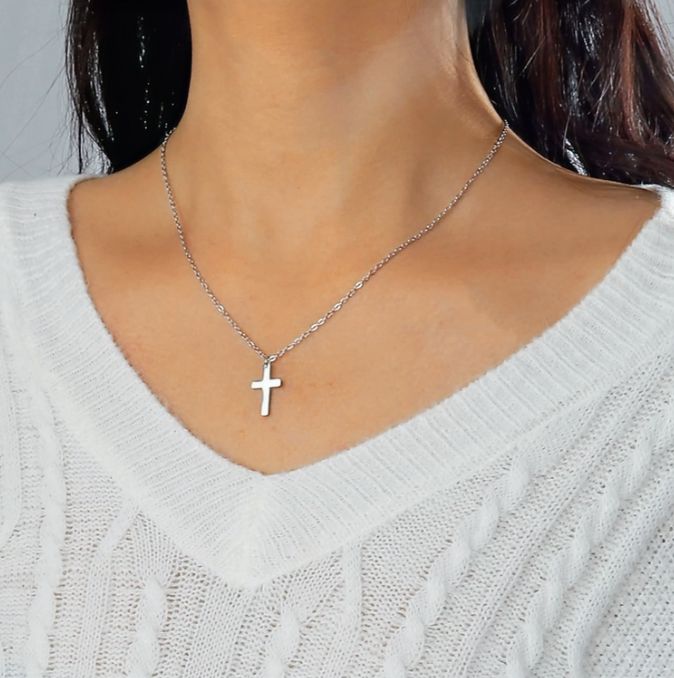 Stainless Steel Cross Pendant Necklace