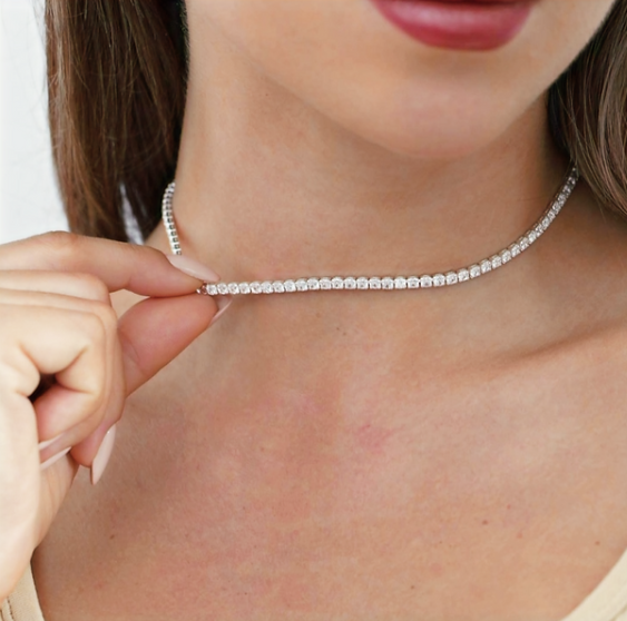 Sparkling Steel Chain Necklace