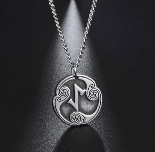 Stainless Steel Eiwas Runes Amulet