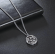 Viking Runic Pendant – 20-Inch Stainless Steel Eiwas Amulet Necklace