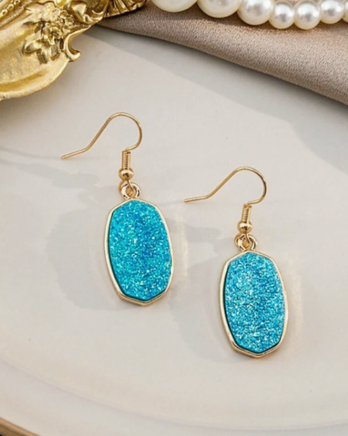 Charming Turquoise Stone Earrings – Minimalist Boho Style