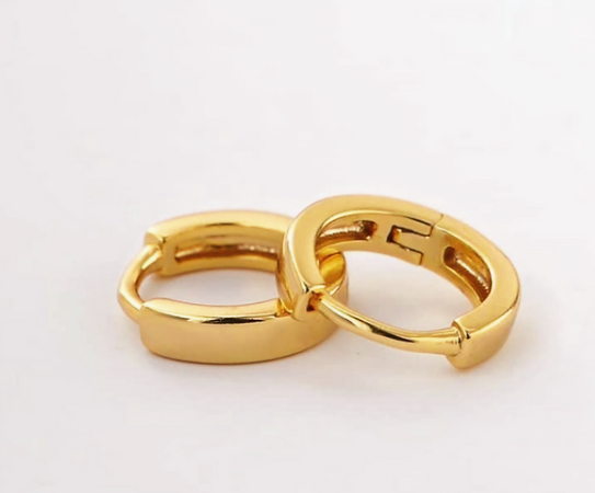 14K GF Stainless Steel Earrings 5 mm