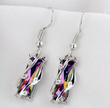 Iridescent Artistic Glass Dangle Earrings – Vibrant Statement Jewelry