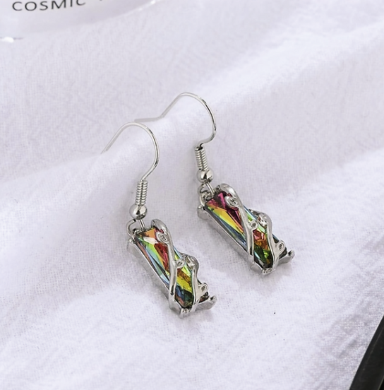 Stunning Colorful Zirconia Dangle Earrings