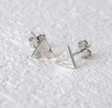 Minimalist Triangle Stud Earrings – Stainless Steel Geometric Jewelry
