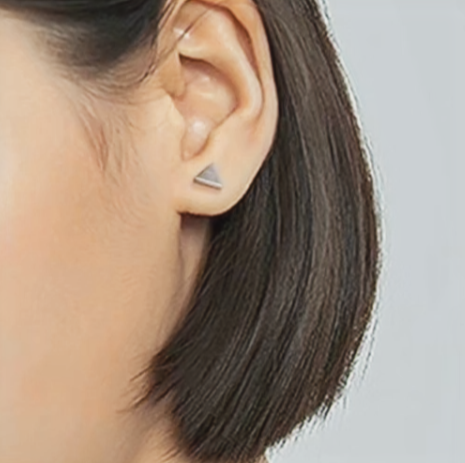 Minimalist Triangle Stud Earrings – Stainless Steel Geometric Jewelry