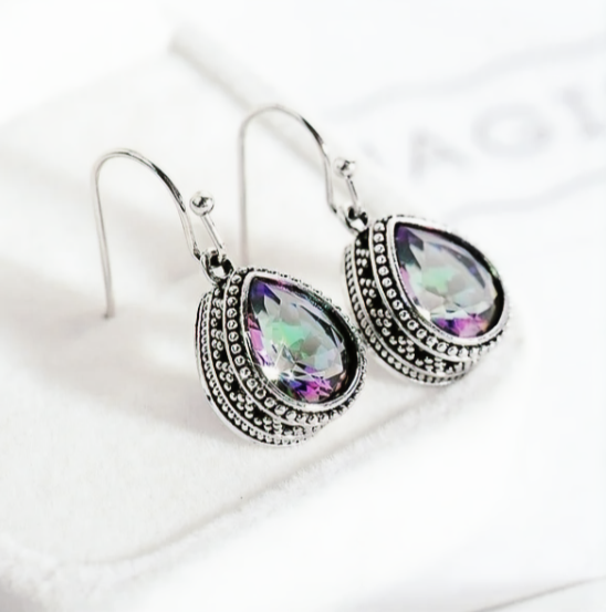 Vintage Teardrop Water Drop Dangle Earrings