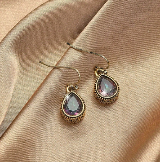 Vintage Teardrop Water Drop Dangle Earrings