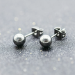 Classic 5 mm Ball Stud Earrings – Hypoallergenic Steel