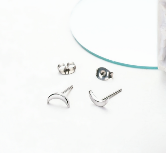 Moon Stud Earrings