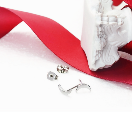 Moon Stud Earrings