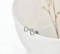 Minimalist Heart Stud Earrings – Stainless Steel Everyday Jewelry