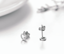 Minimalist Heart Stud Earrings – Stainless Steel Everyday Jewelry