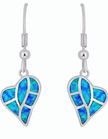 Iridescent Heart Drop Earrings – Elegant Romantic Jewelry