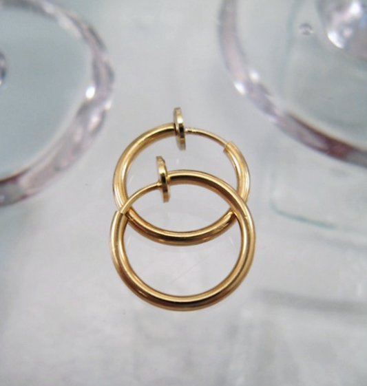 Steel Clip Hoop  Earrings