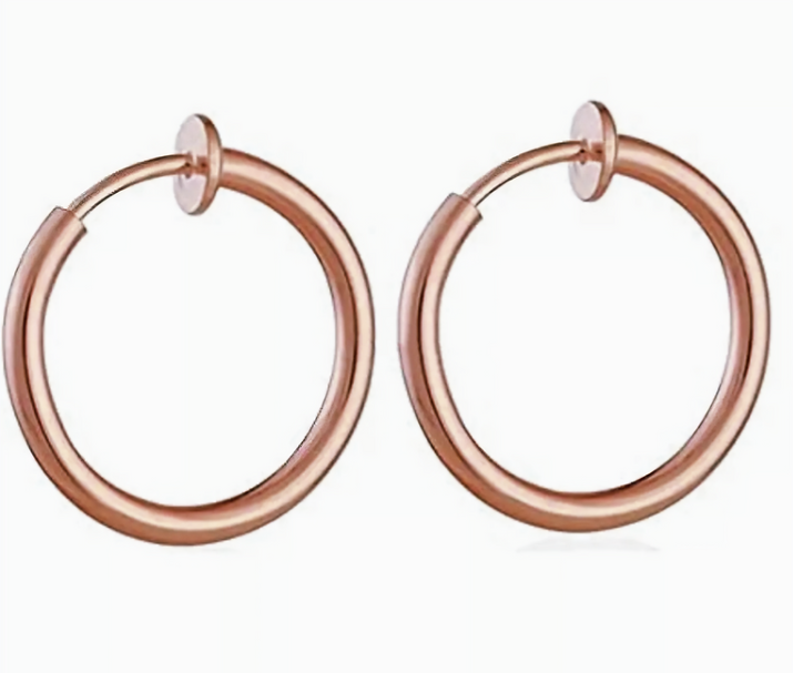 Steel Clip Hoop  Earrings