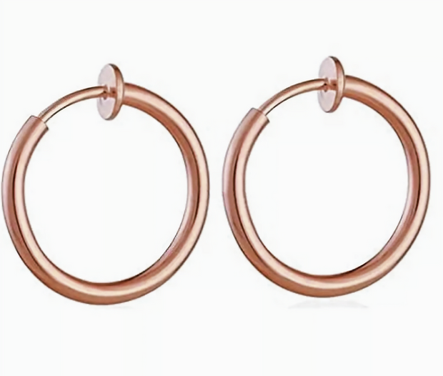 Classic 3 cm Clip Hoop Earrings – Secure & Comfortable Design