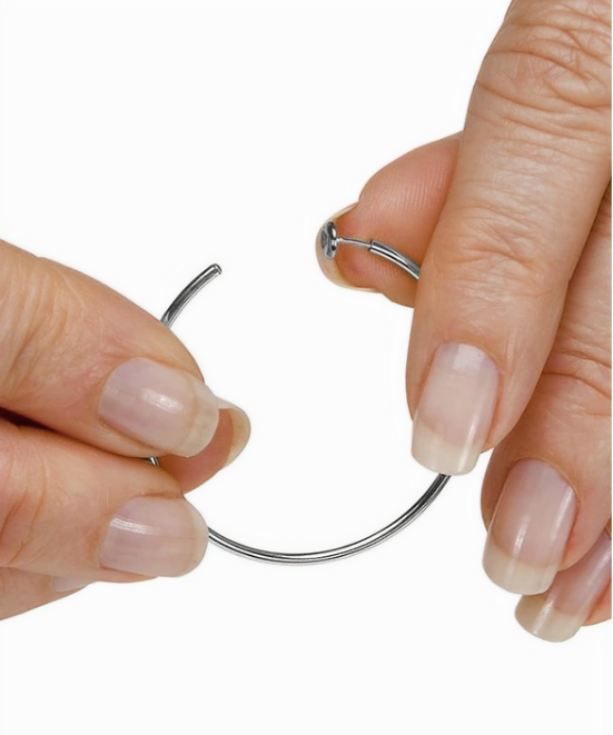 Steel Clip Hoop  Earrings