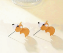 Playful Antelope Resin Stud Earrings – Unique Animal Jewelry