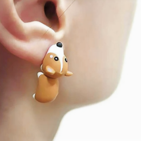 Cute Animal Resin Stud Earrings