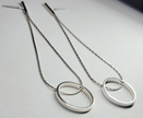 Minimalist Interlocking Ring Dangle Earrings – Modern Stainless Steel
