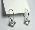 Elegant Crystal Drop Earrings – Polished Silver-Tone Jewelry