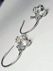 Elegant Crystal Drop Earrings – Polished Silver-Tone Jewelry