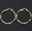 Classic Gold-Tone Hoop Earrings – 1.5 mm Minimalist Everyday Jewelry