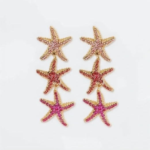 Baublebar 'Shoot For The Stars' Drop Coral Pink Earrings