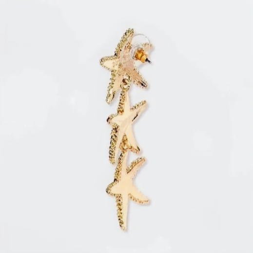 Baublebar 'Shoot For The Stars' Drop Coral Pink Earrings