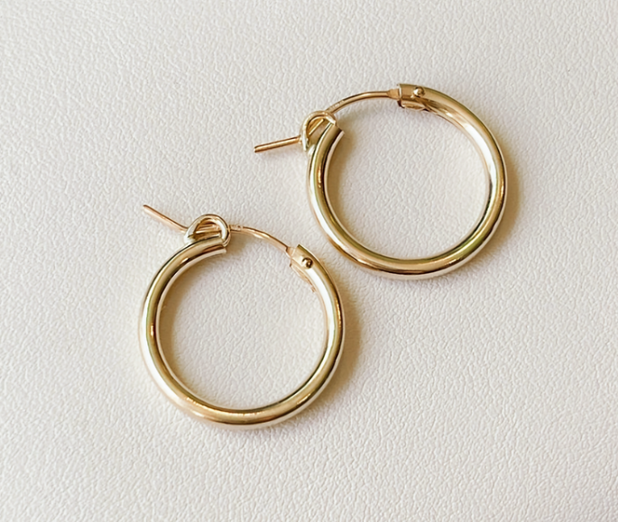 14K GF Hoop Earrings 2 mm
