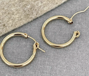 Classic 14K Gold-Filled Hoop Earrings – 2 mm Sleek Minimalist Jewelry