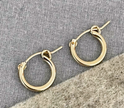 Classic 14K Gold-Filled Hoop Earrings – 2 mm Sleek Minimalist Jewelry